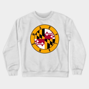 Maryland Flag Decal Crewneck Sweatshirt